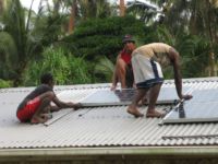 Jason, Kalo and Malterry add solar panels to the soap factory 2012