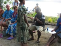 Rolini give MP first cake of soap made 2007