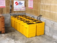 Battery bank for solar system at the pavilion