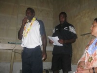 Chief Kalmet opening the pavilion 2012