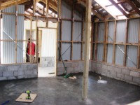 Concrete floors completed pavilion