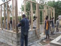 Frames go up at pavilion