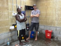 Happy plumber Tazo and Carson