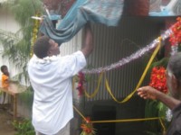 Pastor Samson at official opening of the pavilion