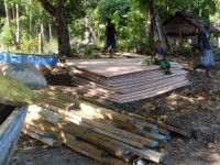 supplies arrive to build workshop