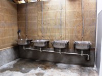 wash basins installed at pavilion
